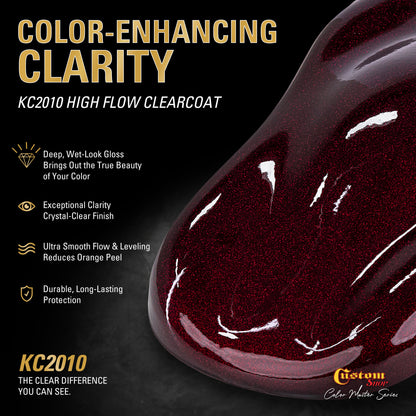 UFC Urethane Ultra Flake Colors - Maroon Candy Flake Basecoat- Gallon Gloss Kit