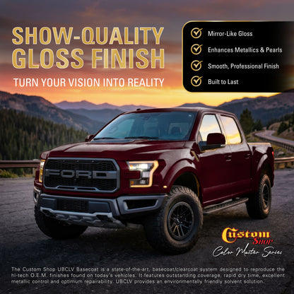 UFC Urethane Ultra Flake Colors - Maroon Candy Flake Basecoat- Gallon Gloss Kit