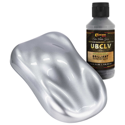 Custom Shop UMC Urethane Ultra Metallic Colors - Brilliant Silver Metallic - 4-Ounce Ready to Spray Bottle