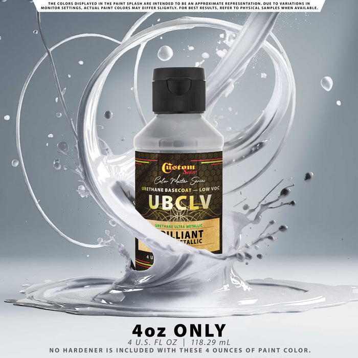 Custom Shop UMC Urethane Ultra Metallic Colors - Brilliant Silver Metallic - 4-Ounce Ready to Spray Bottle