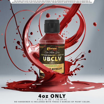 UMC Urethane Ultra Metallic Colors - Fire Red Metallic - 4-Ounce Ready to Spray Bottle