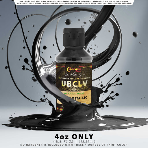 Custom Shop UMC Urethane Ultra Metallic Colors - Black Metallic - 4-Ounce Ready to Spray Bottle