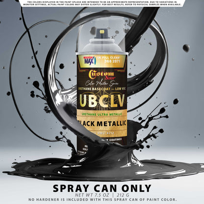 UMC Urethane Ultra Metallic Colors - Black Metallic- Spray Can