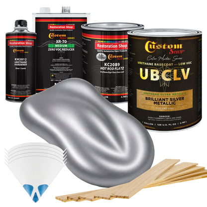 UMC Urethane Ultra Metallic Colors - Brilliant Silver Metallic- Gallon Matte Kit
