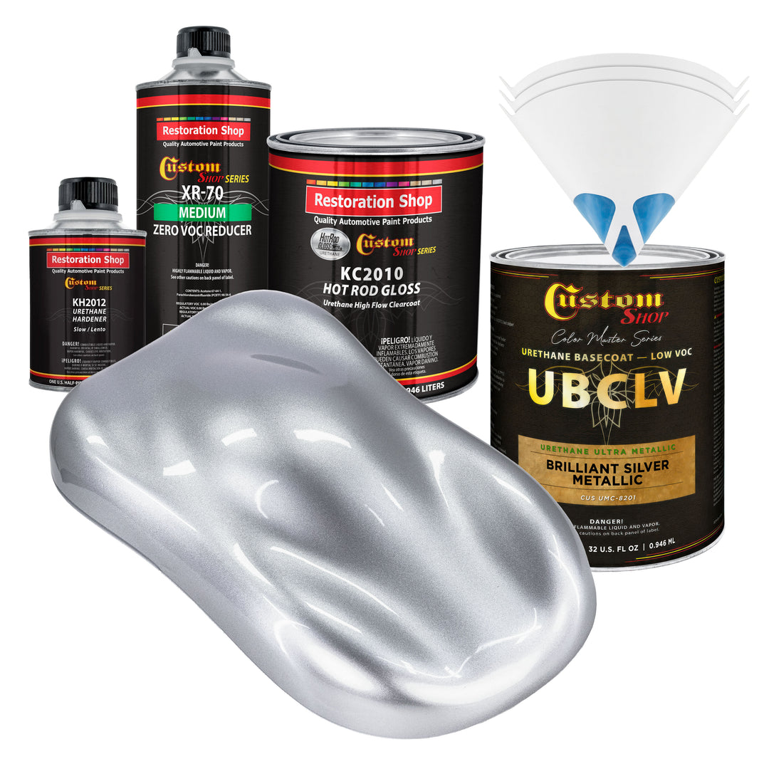UMC Urethane Ultra Metallic Colors - Brilliant Silver Metallic- Quart Gloss Kit