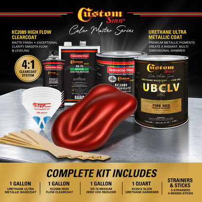 UMC Urethane Ultra Metallic Colors - Fire Red Metallic- Gallon Matte Kit