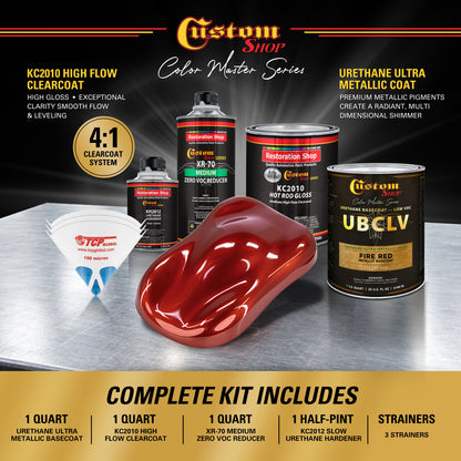 UMC Urethane Ultra Metallic Colors - Fire Red Metallic- Quart Gloss Kit