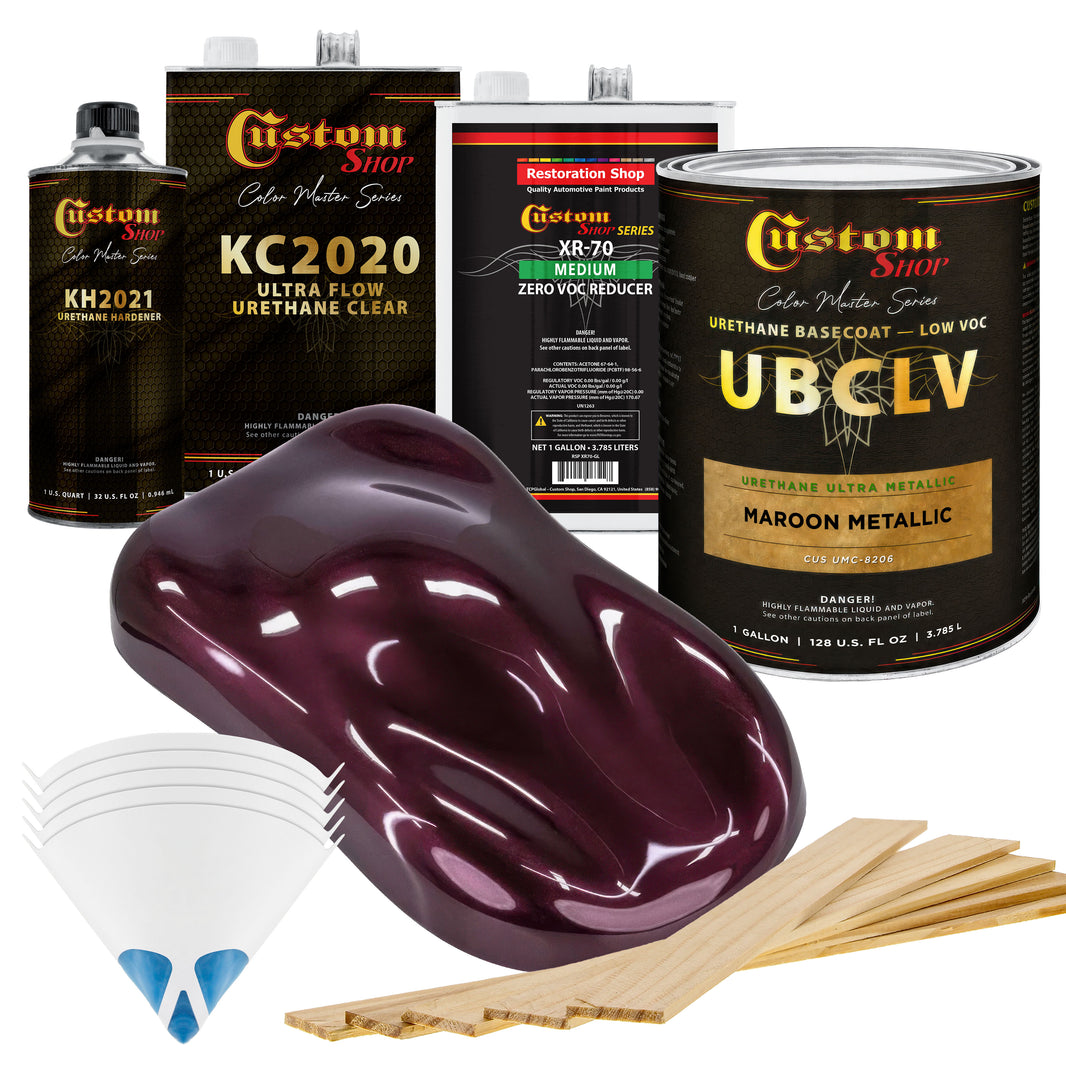 UMC Urethane Ultra Metallic Colors - Maroon Metallic- Gallon Ultra Flow Kit