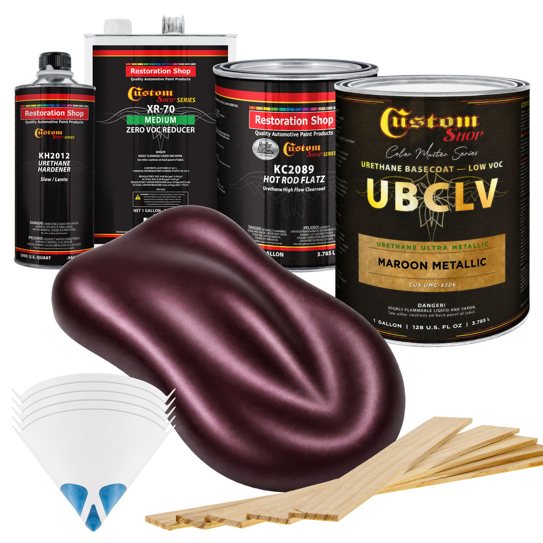 UMC Urethane Ultra Metallic Colors - Maroon Metallic- Gallon Matte Kit