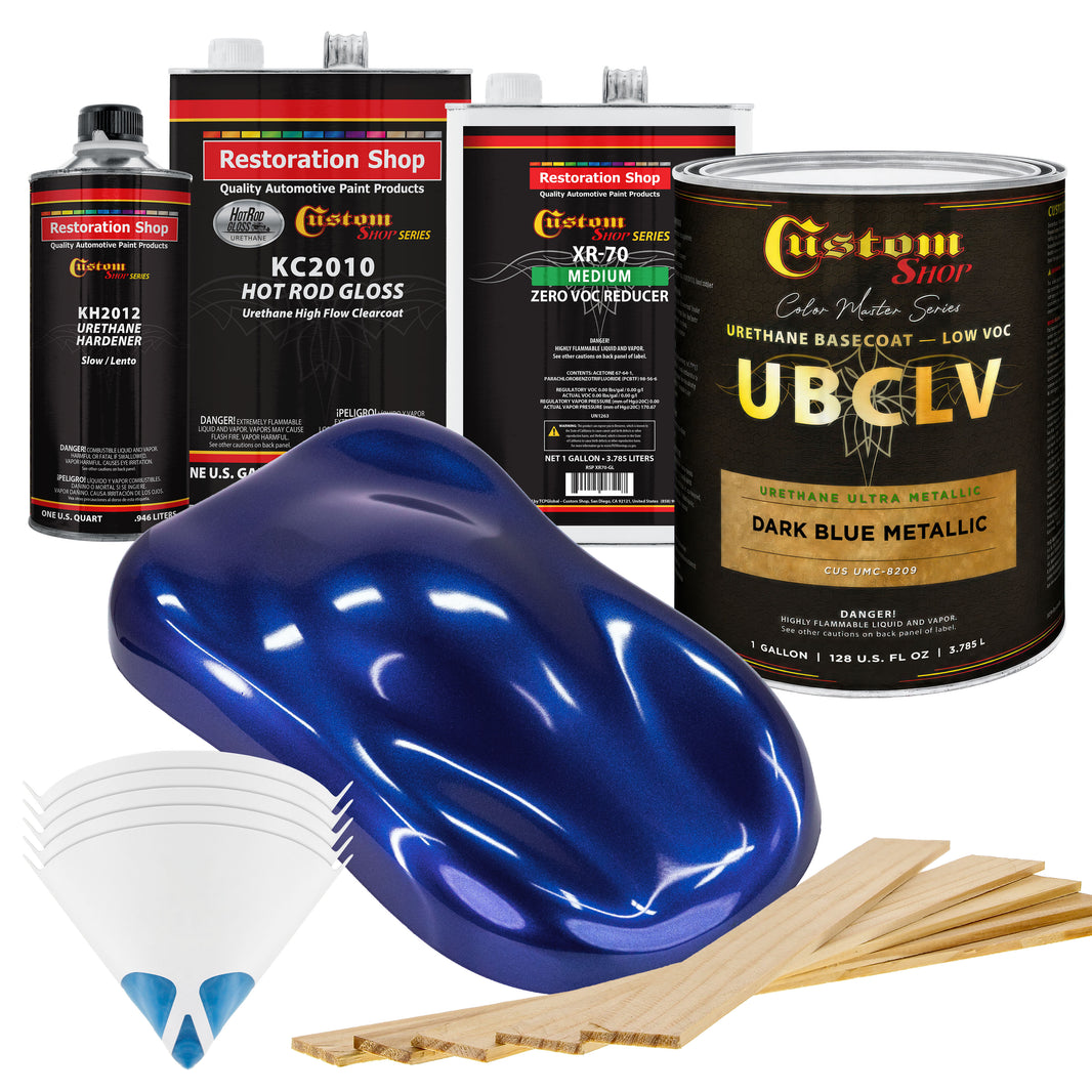 UMC Urethane Ultra Metallic Colors - Dark Blue Metallic- Gallon Gloss Kit