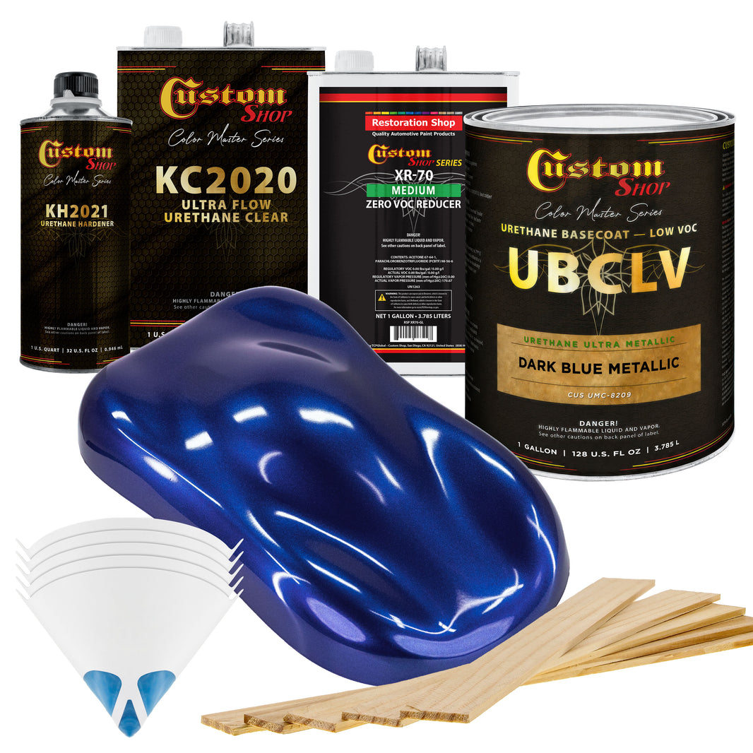 UMC Urethane Ultra Metallic Colors - Dark Blue Metallic- Gallon Ultra Flow Kit