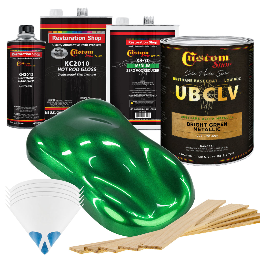 UMC Urethane Ultra Metallic Colors - Bright Green Metallic- Gallon Gloss Kit