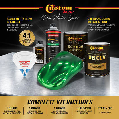 UMC Urethane Ultra Metallic Colors - Bright Green Metallic- Quart Ultra Flow Kit
