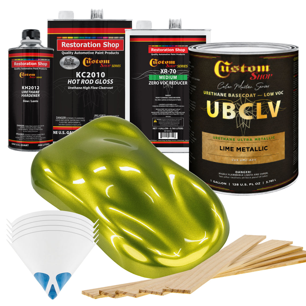 UMC Urethane Ultra Metallic Colors - Lime Metallic- Gallon Gloss Kit