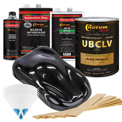 UMC Urethane Ultra Metallic Colors - Black Metallic- Gallon Gloss Kit