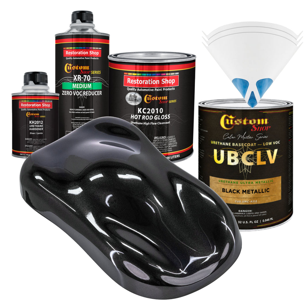 UMC Urethane Ultra Metallic Colors - Black Metallic- Quart Gloss Kit