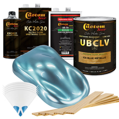 UMC Urethane Ultra Metallic Colors - Ice Blue Metallic- Gallon Ultra Flow Kit