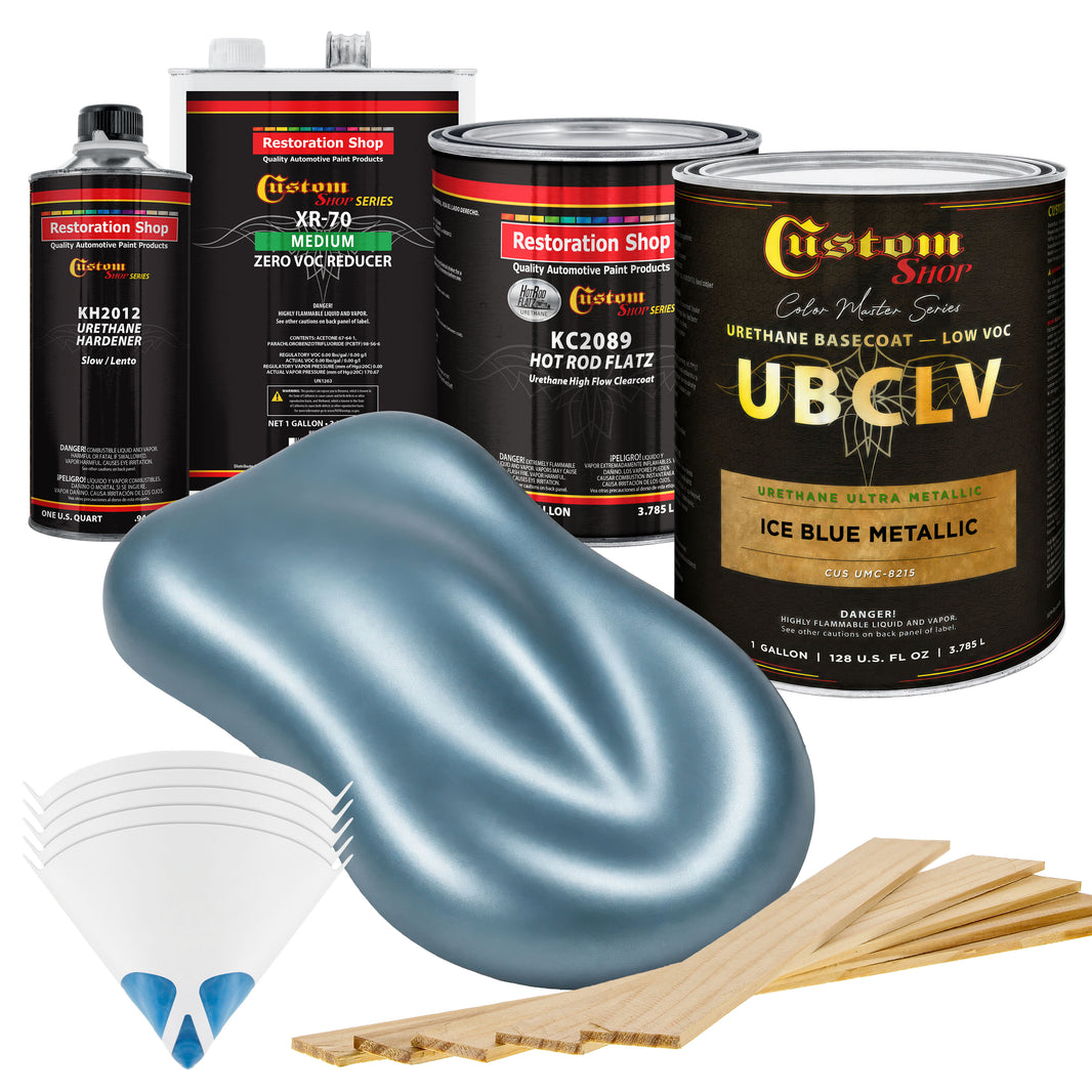 UMC Urethane Ultra Metallic Colors - Ice Blue Metallic- Gallon Matte Kit