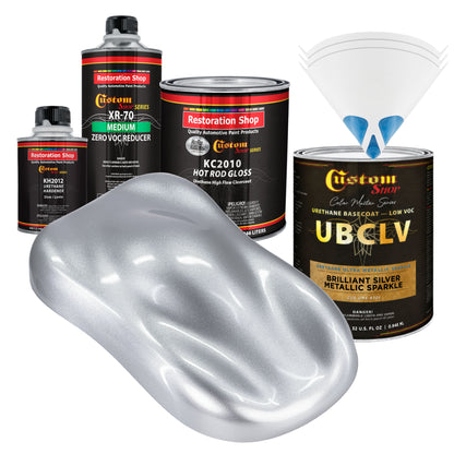 UMS Urethane Ultra Metallic Sparkle - Brilliant Silver Metallic Sparkle- Quart Gloss Kit