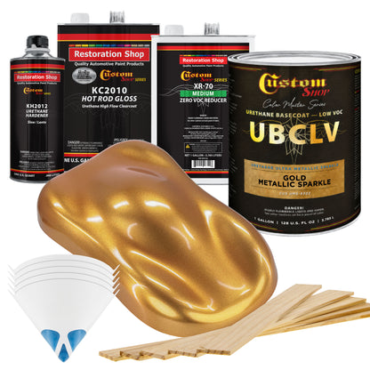 UMS Urethane Ultra Metallic Sparkle - Gold Metallic Sparkle- Gallon Gloss Kit