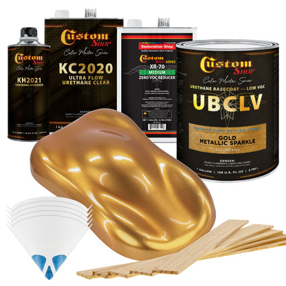 UMS Urethane Ultra Metallic Sparkle - Gold Metallic Sparkle- Gallon Ultra Flow Kit