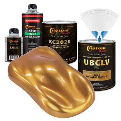 UMS Urethane Ultra Metallic Sparkle - Gold Metallic Sparkle- Quart Ultra Flow Kit