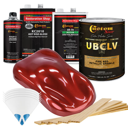 UMS Urethane Ultra Metallic Sparkle - Fire Red Metallic Sparkle- Gallon Gloss Kit