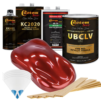 UMS Urethane Ultra Metallic Sparkle - Fire Red Metallic Sparkle- Gallon Ultra Flow Kit