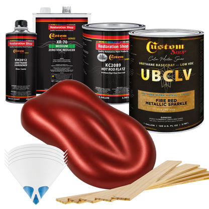 UMS Urethane Ultra Metallic Sparkle - Fire Red Metallic Sparkle- Gallon Matte Kit