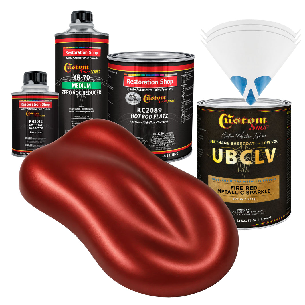 UMS Urethane Ultra Metallic Sparkle - Fire Red Metallic Sparkle- Quart Matte Kit