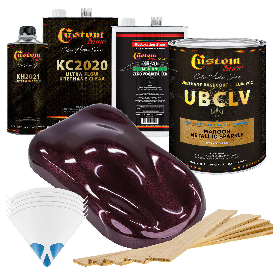 UMS Urethane Ultra Metallic Sparkle - Maroon Metallic Sparkle- Gallon Ultra Flow Kit