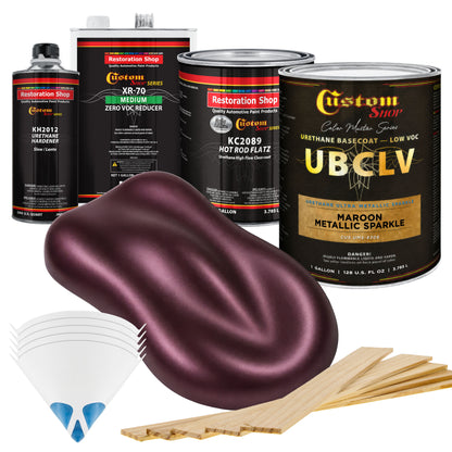 UMS Urethane Ultra Metallic Sparkle - Maroon Metallic Sparkle- Gallon Matte Kit
