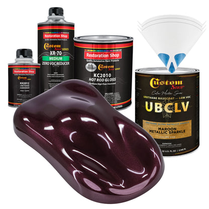 UMS Urethane Ultra Metallic Sparkle - Maroon Metallic Sparkle- Quart Gloss Kit
