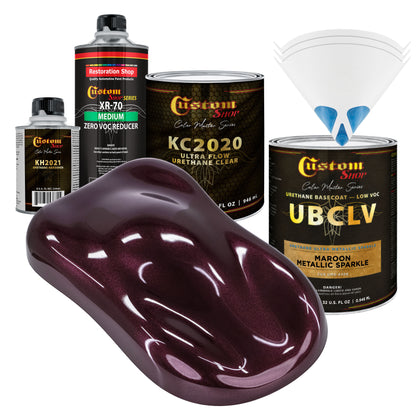 UMS Urethane Ultra Metallic Sparkle - Maroon Metallic Sparkle- Quart Ultra Flow Kit