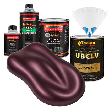 UMS Urethane Ultra Metallic Sparkle - Maroon Metallic Sparkle- Quart Matte Kit
