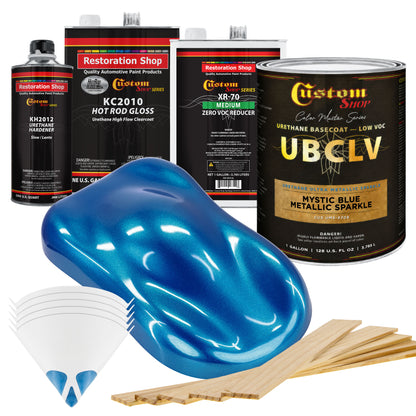 UMS Urethane Ultra Metallic Sparkle - Mystic Blue Metallic Sparkle- Gallon Gloss Kit