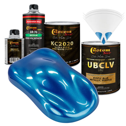 UMS Urethane Ultra Metallic Sparkle - Mystic Blue Metallic Sparkle- Quart Ultra Flow Kit