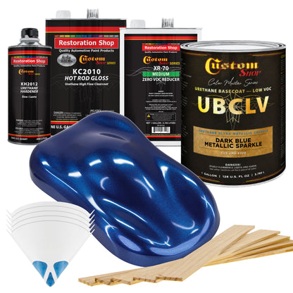 UMS Urethane Ultra Metallic Sparkle - Dark Blue Metallic Sparkle- Gallon Gloss Kit
