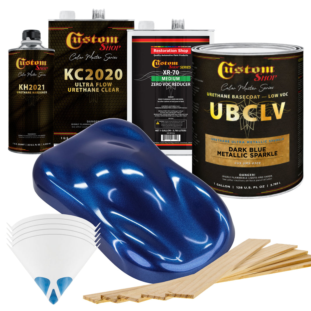 UMS Urethane Ultra Metallic Sparkle - Dark Blue Metallic Sparkle- Gallon Ultra Flow Kit