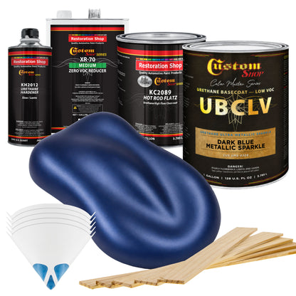 UMS Urethane Ultra Metallic Sparkle - Dark Blue Metallic Sparkle- Gallon Matte Kit