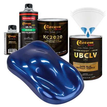 UMS Urethane Ultra Metallic Sparkle - Dark Blue Metallic Sparkle- Quart Ultra Flow Kit