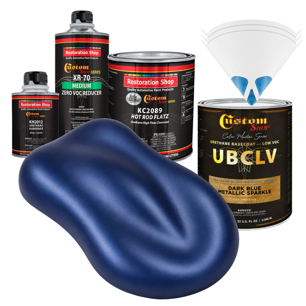 UMS Urethane Ultra Metallic Sparkle - Dark Blue Metallic Sparkle- Quart Matte Kit