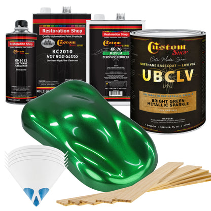 UMS Urethane Ultra Metallic Sparkle - Bright Green Metallic Sparkle- Gallon Gloss Kit