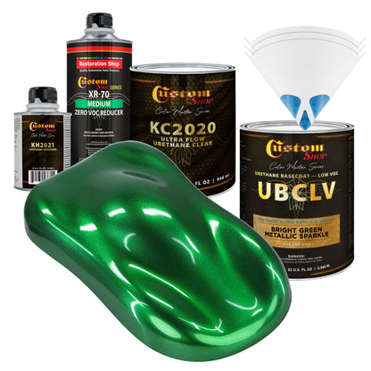 UMS Urethane Ultra Metallic Sparkle - Bright Green Metallic Sparkle- Quart Ultra Flow Kit