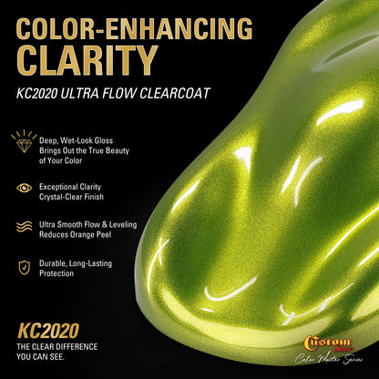 UMS Urethane Ultra Metallic Sparkle - Lime Metallic Sparkle- Gallon Ultra Flow Kit