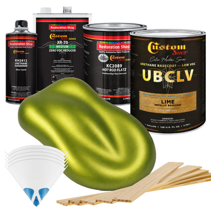 UMS Urethane Ultra Metallic Sparkle - Lime Metallic Sparkle- Gallon Matte Kit