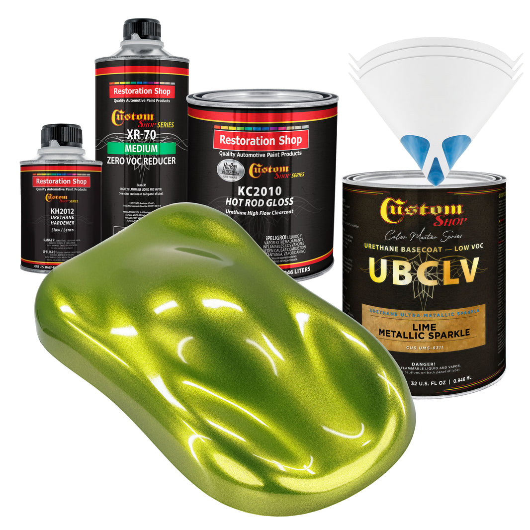 UMS Urethane Ultra Metallic Sparkle - Lime Metallic Sparkle- Quart Gloss Kit