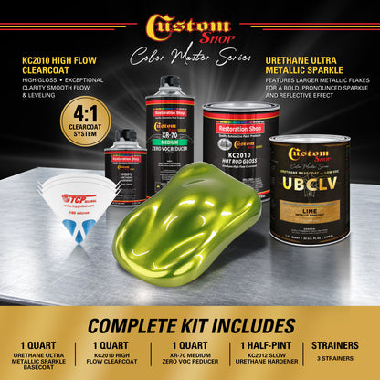 UMS Urethane Ultra Metallic Sparkle - Lime Metallic Sparkle- Quart Gloss Kit