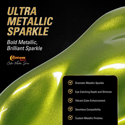 UMS Urethane Ultra Metallic Sparkle - Lime Metallic Sparkle- Quart Gloss Kit