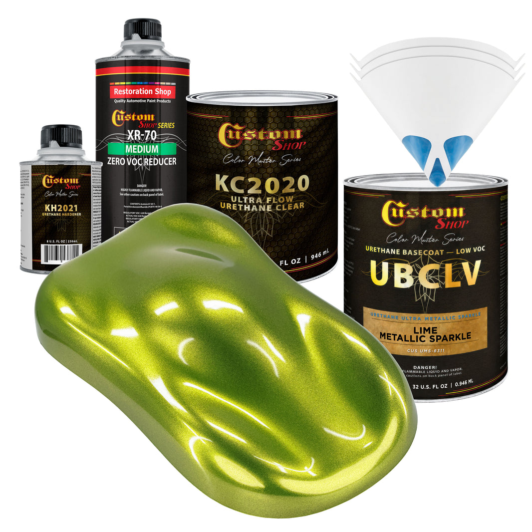 UMS Urethane Ultra Metallic Sparkle - Lime Metallic Sparkle- Quart Ultra Flow Kit